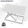 VIVO Economy Single Top Height Adjustable 29 inch Standing Desk Converter, Sit Stand Tabletop Monitor and Laptop Riser Platform Workstation, White, DESK-V000UW