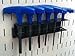 Wall Control Screwdriver Holder Bracket Slotted Metal Pegboard Accessory Slotted Tool Board - Black