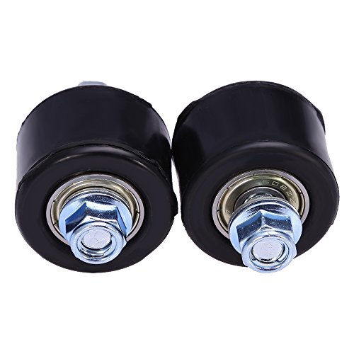 Image of Saihisday Black Lower Chain Roller Guide Set Replacement for Yamaha YFZ 350 Banshee 1987-2006 Inner Diameter 8mm /0.31in Outside Diameter 35mm /1.37inch (Pack of 4)