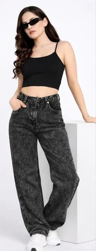 Image of Rajeev Enterprise' Straight Fit Jeans for Women and Girls Easy Button Closure Perfect Daily Outfit