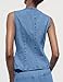 POTILI Womens Denim Vest Tops Sleeveless Jean Vest Button Down Denim Tank Tops Casual Waistcoat