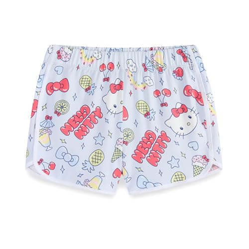 Image of Hello Kitty Sanrio Girls Mix and Match 4 Piece Outfit Set with 2 Tops, Leggings and Shorts for Big Kids