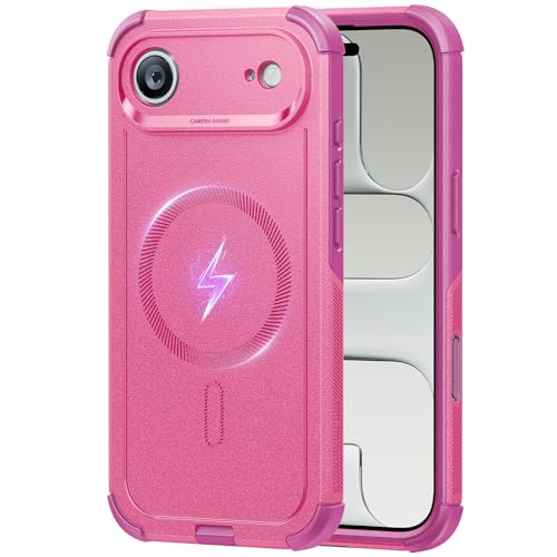 Image of ESR for iPhone Air Case, 23ft Military-Grade Drop Protection, Shock-Absorbing Rugged iPhone 17 Air Cover, MagSafe Accessories Compatible, Cyber Series, Rosy Pink
