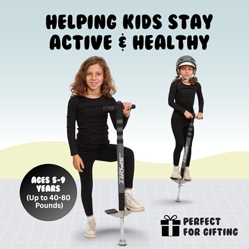 image for New Bounce Pogo Stick for Kids - Pogo Sticks, 40 to 80 Lbs - Sport Edi