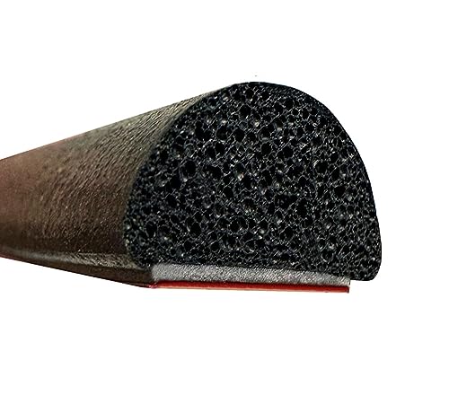 Goma estanqueidad Universal con adhesivo 3m para junta de puerta, sellado puerta caravana, naval, maquinaria agrícola etc. NEGRO
