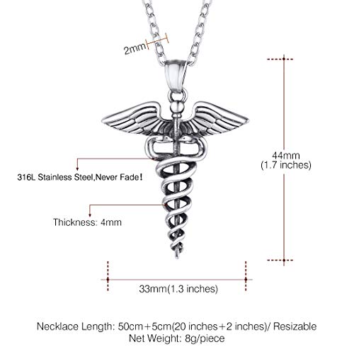 U7 Dentist/Nursing Jewelry Stainless Steel 18K Gold Plated Mini Cute Teeth Pendant Rolo Chain Dental Tooth Necklaces4