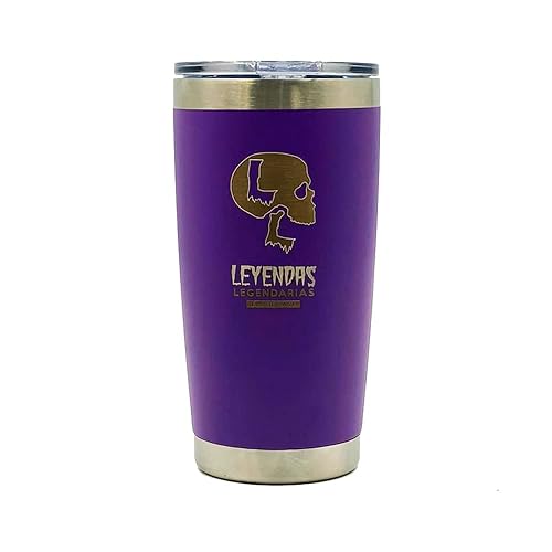 OFFICIAL PRODUCT OF LEYENDAS LEGENDARIAS 20 oz LEGENDARY TUMBLER - 20 oz THERMO PURPLE - MORADO - Personalized Name Premium HD Laser Engraving