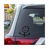 ZNDAW Fuck You Funny Meme Decal, Personalised Graffiti Sticker Cartoon Middle Finger Bumper Decor, Waterproof Vinyl Decoration Flip Off Meme Stickers for Car Truck Window Laptop (Black)