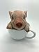 Pacific Giftware Adorable Teacup Pig Pet Pals Collectible Figurine 5.75 Inches