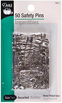 Dritz 7215 Safety Pins, Curved, Size 1 (50-Count)