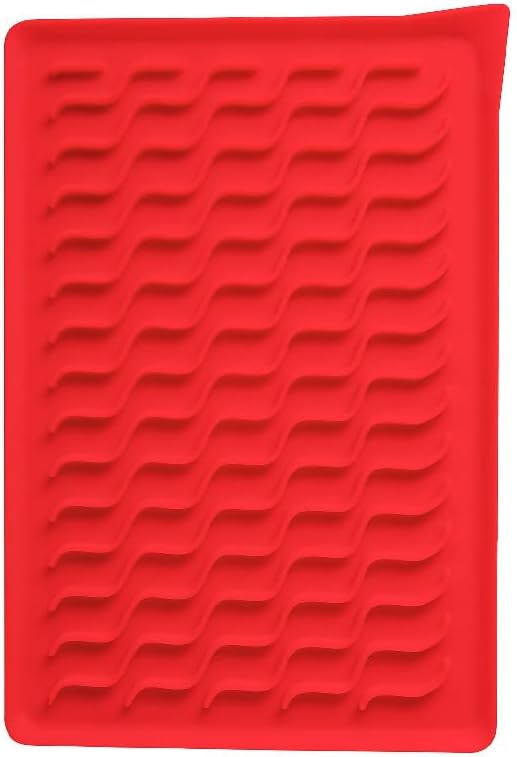 Talisman Designs Talisman Designs Baking Bacon in the Oven Silicone Bacon Mat for Oven, Professional Kitchen Cooking Accessory, Non-Stick Roasting Surface (16L X 11W Bacon Mat | Red)