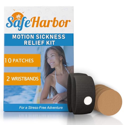 SafeHarbor Motion Sickness Relief and Anti Nausea Kit for Your Cruise Essentials | 2 Motion Sickness...