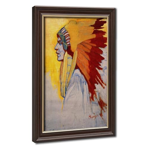 Impression sur toile Sioux Indian Mucha pour décorer un petit mur