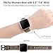 EZCO Leather Bands Compatible with Fitbit Versa/Versa 2 / Versa Lite Smart Watch, Vintage Genuine Man Women 5.5”-7.8” Wrist