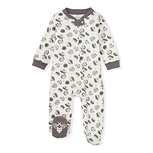 Image of Burt's Bees Baby unisex-baby Sleep & Play, Organic One-piece Romper-jumpsuit Pj, Zip Front Footed Pajama