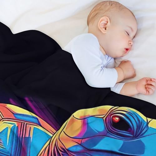 Couverture polaire tortue moelleuse flannel toutes saisons lit