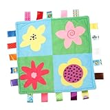 Couverture en peluche avec étiquette - associée à un lien de qui peut se clipser sur des sièges d'auto des porte-bébés pour un accès facile, couverture pour bébé avec étiquette
