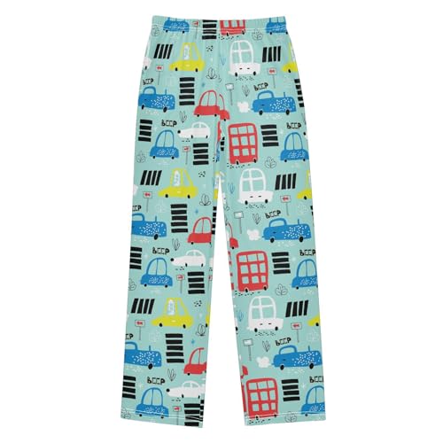 ZZXXB Funny Car Beep Boys Long Pants Soft Trousers Elastic Waist Kids Lounge Bottoms with Pockets S-XL