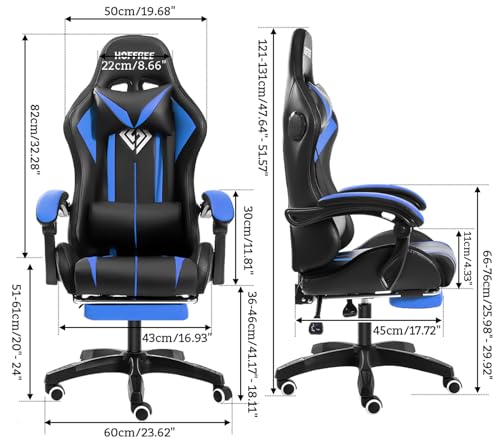 Hoffree HOGC-203 Rgb Gaming Chair With Speakers Massage Computer Gaming Chair thumb #1