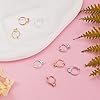 BEEFLYING 8 Pcs Brass Clip-on Hoop Earring Converters Findings Non-pierced Ears Mixed Color for DIY Handmade Earring Jewelry Making #3