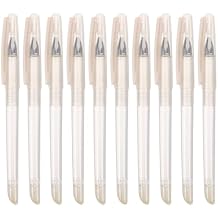 10pcs Clear Empty Pen Shells Transparent Ballpoint And Gel Pen Tube Holders - Office Stationery Supplies School Diy Accessories