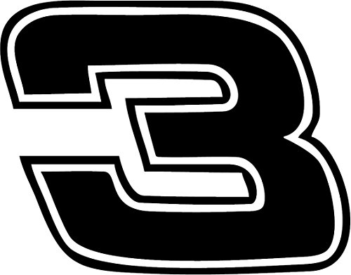 All About Families Dale Earnhardt #3 ~ Reflective Black ~ Decal ~  CAR Truck RV Boat with Alcohol PAD~ Size 7.5 X 5.87