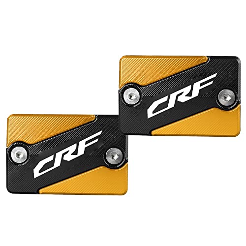 保護アクセサリー に適合するホンダ CRF 250 L CRF250L M CRF250M 2012-2017 RALLY 2017-2018モーターサイクルフロントブレーキフルードリザーバーキャップカバー用(Pair of gold)