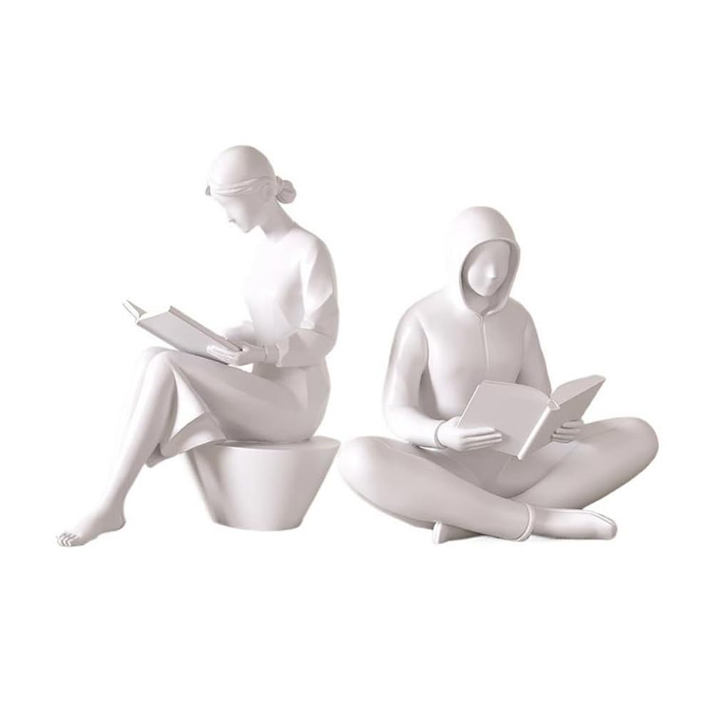 Shelves Book Ends, Minimalist Bookends Couple Ornament for Home, Office, Library Book Support