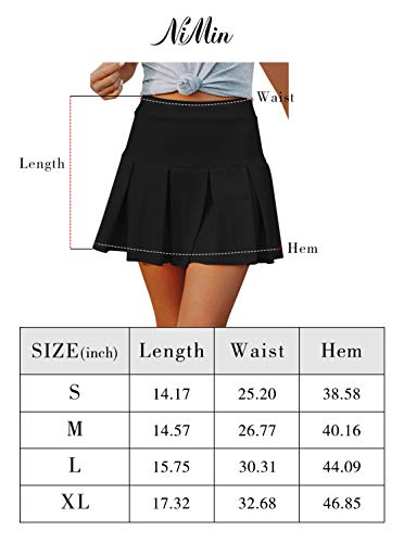 image for NIMIN Tennis Skirts for Women Athletic Pleated Skirt Active Skirts wit