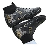 HESBITEUL Football Boots Sneaker for Youth: Soccer Shoes Non-Slip for Teens School Practice Sessions - Turf Cleats Lightweight for Women Indoor Turf Matches Black