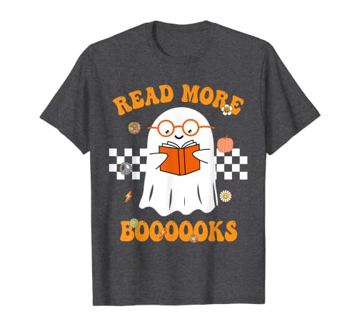 Groovy Halloween Read More Books Cute Boo read a book T-Shirt
