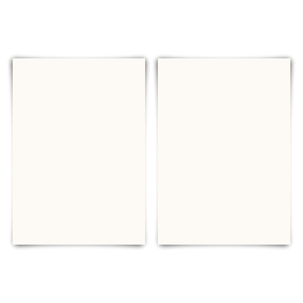 100 Blanko Karten DIN A4 210 x 297mm Naturpapier 300g/qm Set Papier wählbar
