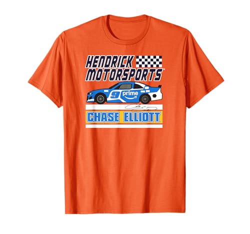 Hendrick Motorsports Chase Elliott 9 Signature Orange T-Shirt