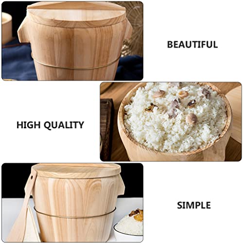 Seau à riz en bois artisanal pour une cuisson vapeur de qualité