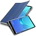 Produktbild Cadorabo Tablet Hülle für Huawei MediaPad M5 8 (8,4" Zoll) in Jersey DUNKEL BLAU  Ultra Dünne Book Style Schutzhülle mit Auto Wake Up und Standfunktion aus Kunstleder