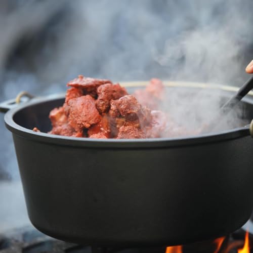 BBQ-Toro Dutch Oven Série émail | émaillé | casserole en fonte | cocotte avec lève-couvercle, casserole en fonte, casserole à feu, casserole (DO45E - 4,2 litres, casserole avec pieds) – Image 4