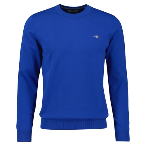 Gant Herren Classic Cotton C-Neck Pullover, Lapis Blue, XX-Large