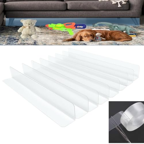 WEIHAOSKY Under The Couch Blocker Clear Toy Blockers for Furniture - Stop Things from Going Under Couch Sofa Bed and Other Furniture (8Pcs-15.74