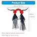Shurhome Devil Horn Flower Headband with Veil Cosplay Costume Hairband Dark Series Hairhoop Day of the Death Hairband for Women Women Fashion Accessory