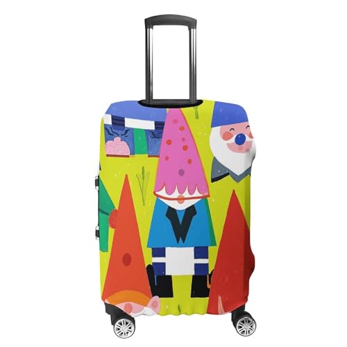 Carry on Luggage Cover Colorful Gnomes Suitcase Covers for Luggages Tsa Approved Travel Luggage Sleeve Protector Elastic Suitcase Protector Anti-Scratch Washable Fits 19-30 Inch Case -L4