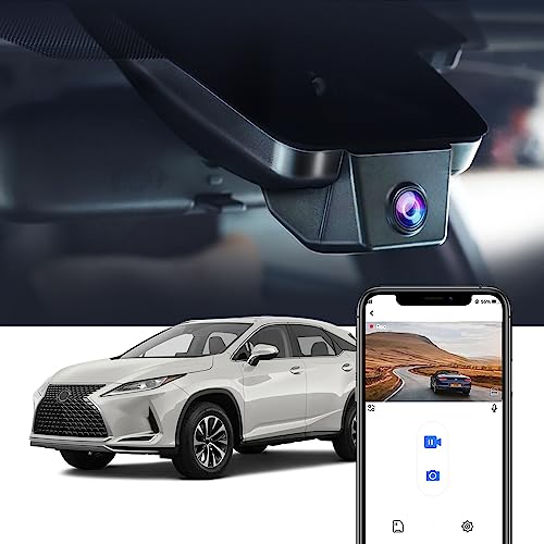 Fitcamx 4K Dash Cam Suitable for Lexus RX 350 450h 350L F Sport Luxury 2016 2017 2018 2019 2020 2021 2022 (Model B), 2160P Video WiFi, OEM Style, Parking Mode, Loop Recording, Plug&Play, 64GB Card