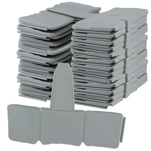 PINGEUI Lot de 30 bordures de jardin en plastique gris effet pierre pavée bordure de plantes bordure de pelouse bordure herbe bordure pour parterres de...