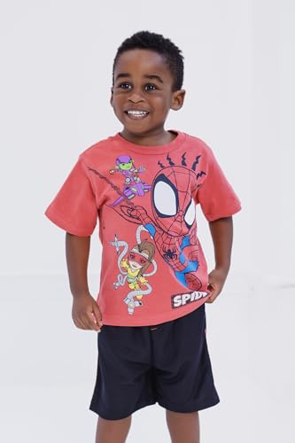 Image of Marvel T-Shirt and Mesh Shorts Outfit Set Toddler to Big Kid Sizes (2T - 14-16)