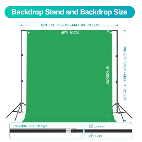 Image of EMART 7 x 10 FT Photography Lighting Kit with 85W LED Bulbs for Portrait