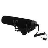 Camera Microphone / Photography Interview Video Audio Camera Mic Shotgun Microphone for Nikon Canon DSLR Camera / Need 3.5mm Interface / Don't need Battery LP