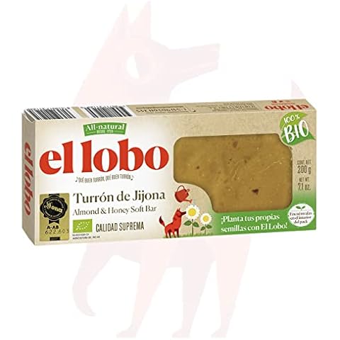 EL LOBO | Turrón aus Jijona 100 % BIO 200 g| „All Natural“ | Umweltfreundlich | Glutenfrei | Höchste Qualität Cover