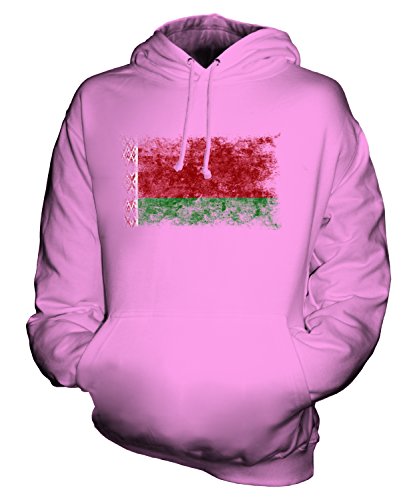 Sweat pull à capuche homme femme drapeau Biélorussie délavé