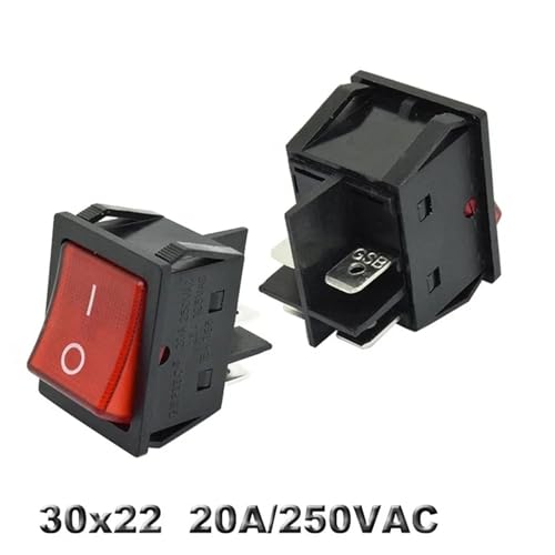 Commutateur KCD4 bipolaire ON OFF robuste 30A avec éclairage LED 12V