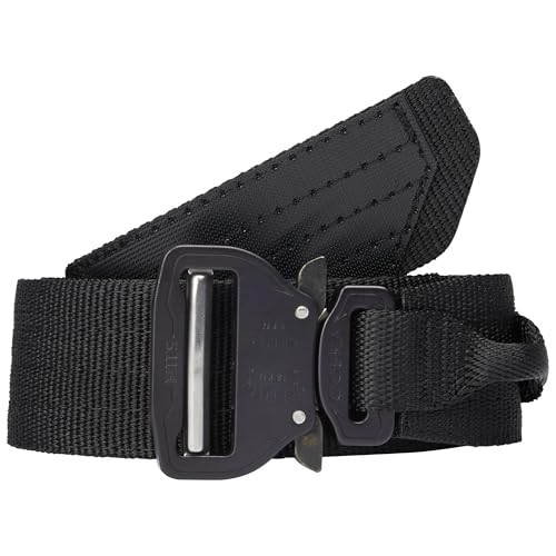 5.11 Tactical Maverick Assaulters Belt – Ergonomic Fit, Quick-Release Buckle, Durable 1.75" Rigger Belt, Style 59569ABR, Black, Large