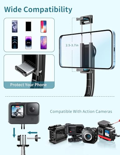 Image of WHEELZ&MOUNTZ Bluetooth Extendable Selfie Stick with Wireless Remote,103 Cms Long Selfie Stick, Detachable Mobile Holder, Adjustable, Compatible for iPhone /OnePlus /Samsung /Vivo /Oppo and All Smartphone